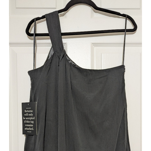 Tuckernuck Pomander Place Black Soleil Gown One Shoulder Formal Maxi Dress, M - Picture 14 of 14